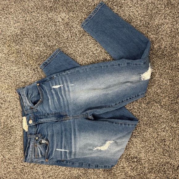 Altar’d State Women's Blue Distressed Jeans - Picture 4 of 5
